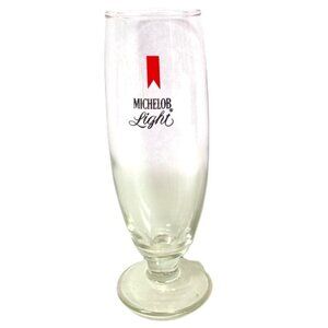 MICHELOB Light Pilsner Vintage Footed Beer Glass 12 oz